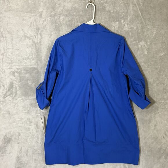 NWT IC by Connie K Shirt Dress S Blue Tunic Shift Pockets Lagenlook Artsy READ - Picture 3 of 10